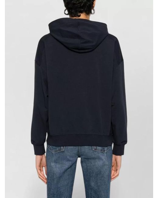 Brunello Cucinelli Blue Cotton Zip-Up Hoodie