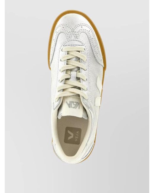 Veja White Leather Volley Low-Top Sneakers