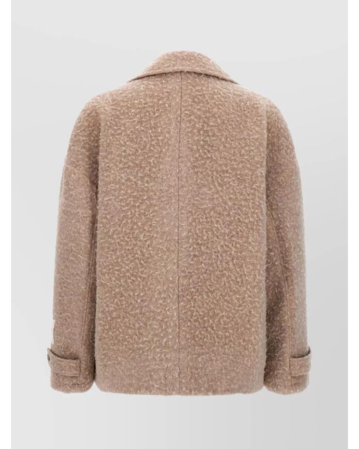 Dolce & Gabbana Natural Wool Blend Double-Breasted Peacoat for men