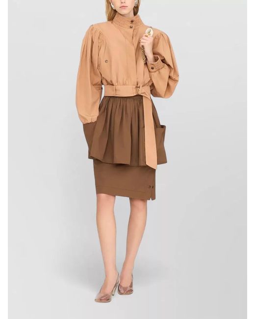 Chloé Natural Cotton Cropped Belted Jacket