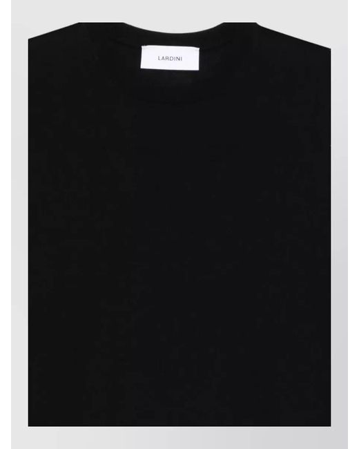 Lardini Black Wool Crew Neck Sweater for men