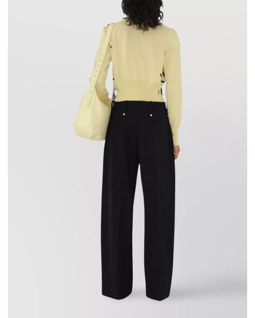 Burberry Blue Cotton Argyle-Intarsia Cropped Jumper