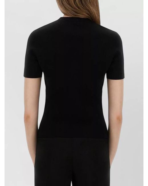 Max Mara Black Adelio Crew Neck Short Sleeve Top