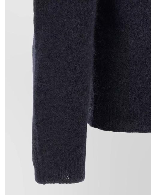 Roberto Collina Blue Cashmere Silk Long Sleeve Polo Knit for men