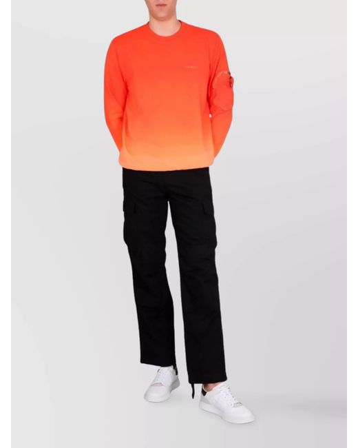 Premiata Orange Ribbed Sweatshirt for men