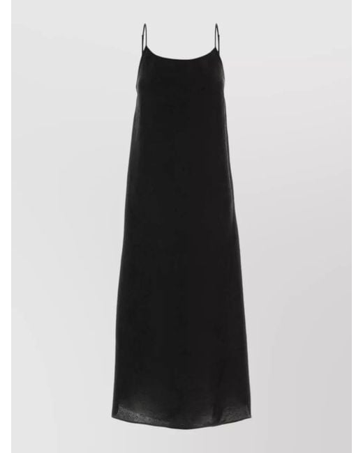Uma Wang Black Viscose Blend Anaya Dress Relaxed Silhouette