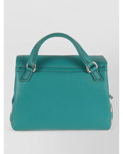 Zanellato Blue Leather Mini Shoulder Bag