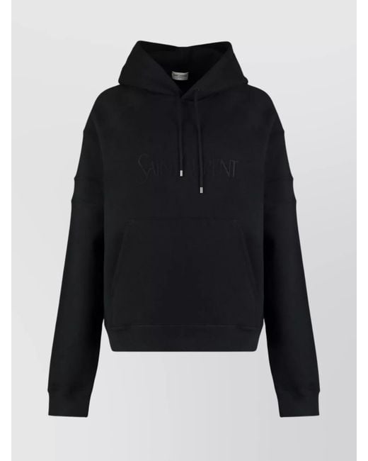 Saint Laurent Blue Cotton Hoodie