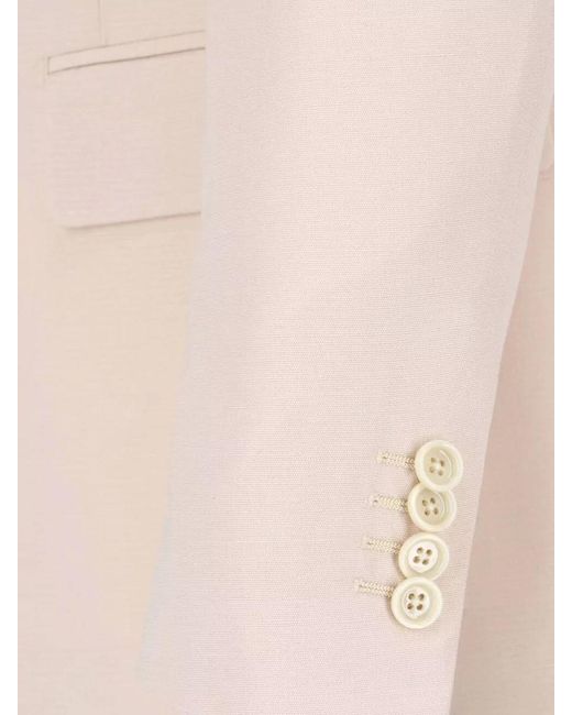 Lardini Natural Single Breasted Blazer Notch Lapel Style for men