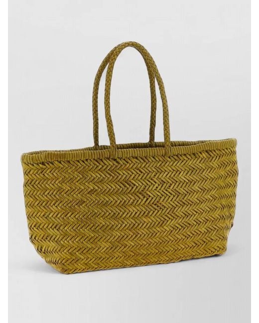 Dragon Diffusion Multicolor Bamboo Triple Jump Big Leather Tote Bag