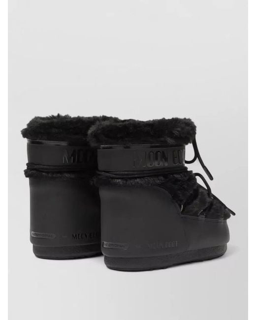 Moon Boot Black Faux Fur Ankle Boots