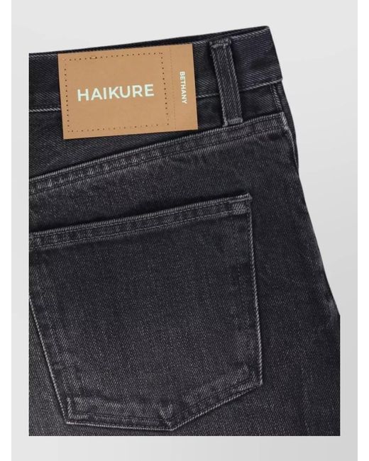 Haikure Blue High Waist Denim Trousers Wide Leg