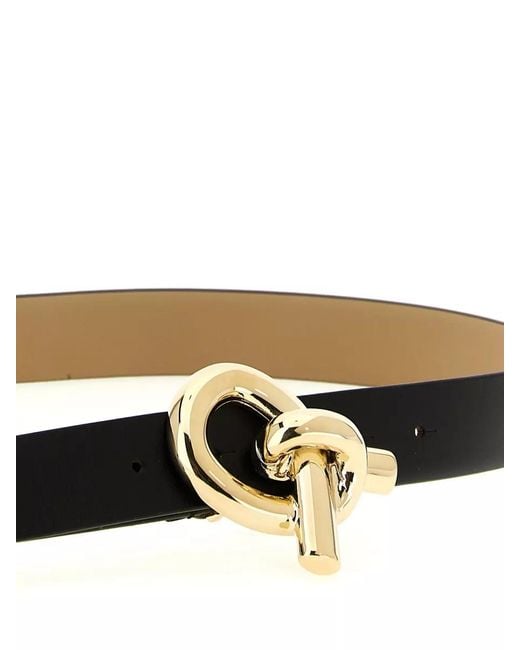 Fabiana Filippi White Leather Knot Buckle Belt