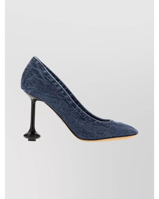 Loewe Blue Stylish Toy Pumps With Unique Heel Design