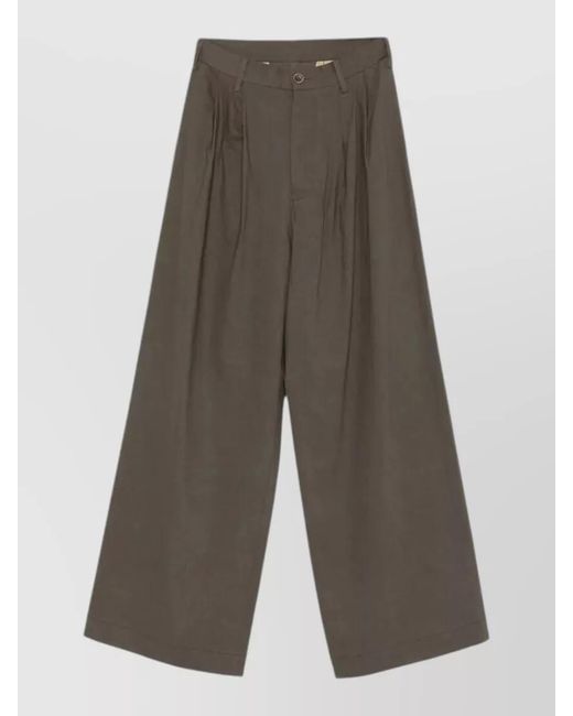 Uma Wang Gray Wide-Leg Trousers