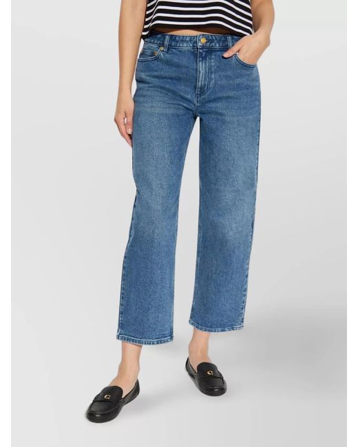 Michael Kors Blue Denim Cropped Trousers