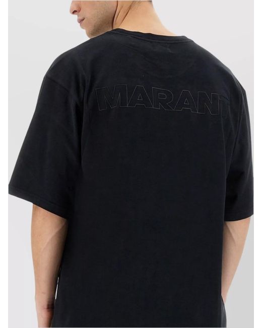 Isabel Marant Blue Cotton Relaxed-Fit T-Shirt for men