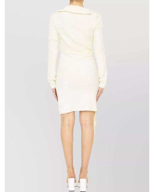 Off-White c/o Virgil Abloh White Draped Asymmetric Maxi Dress