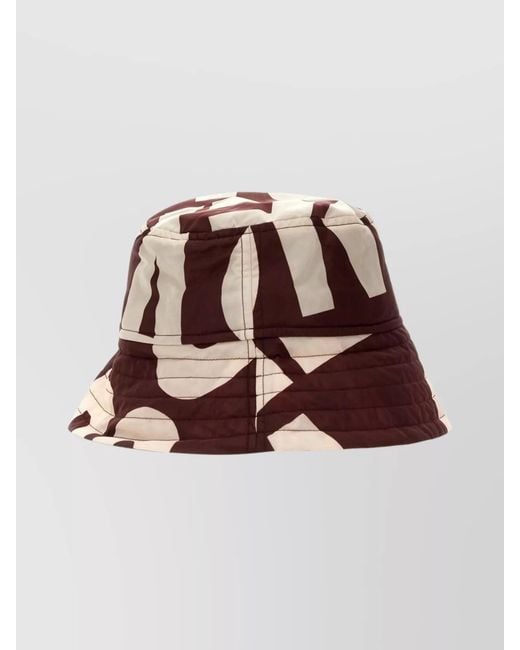 Dries Van Noten Brown Logo Bucket Hat for men
