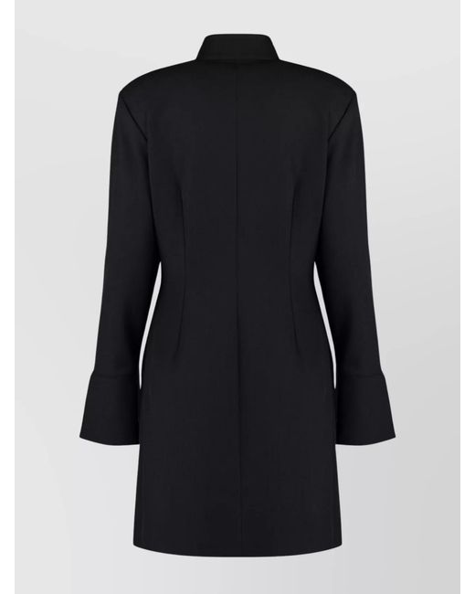 Genny Black Wool-Blend Dress