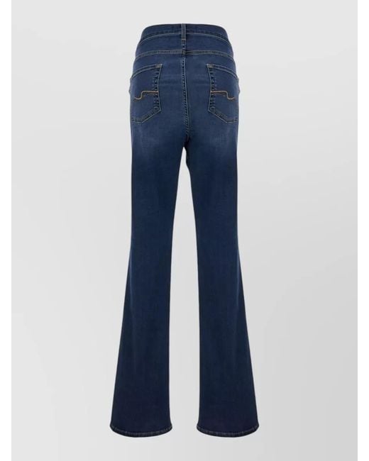 7 For All Mankind Blue Denim Pants Belt Loops Back Pockets