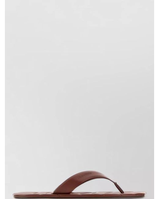 J.W. Anderson Brown Leather Thong Slides for men