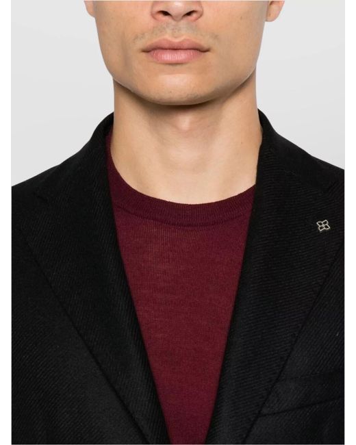 Tagliatore Black Cashmere Suit Jacket for men