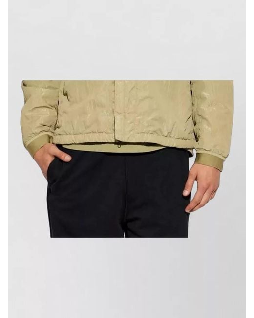Stone Island Natural Hooded Jacket Drawstring Hood Elasticated Cuffs for men