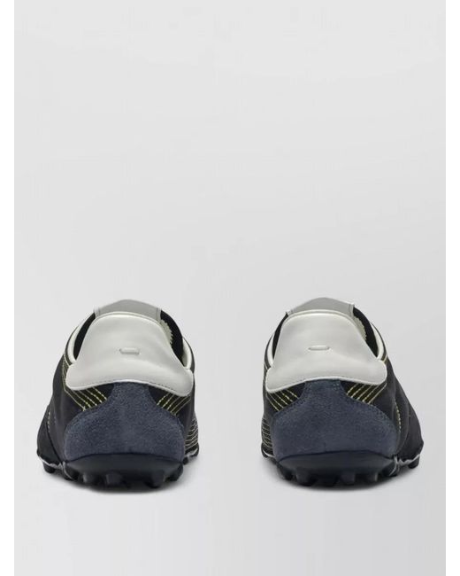 Maison Margiela Black Cotton Lace-Up Sneakers
