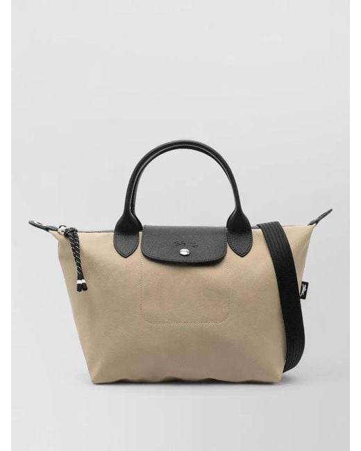 Longchamp Metallic Tote Bag Adjustable Strap Top Handle