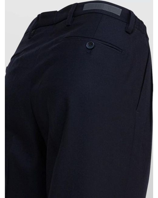Briglia 1949 Blue Tailored Trousers Belt Loops Pleats Side Pockets