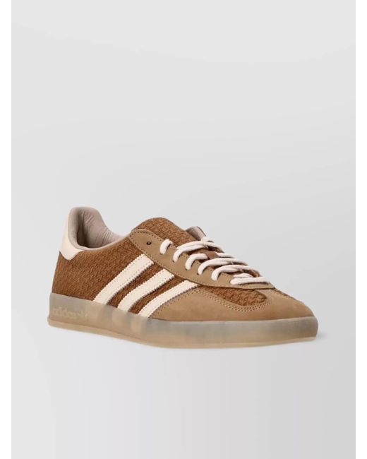 Adidas Brown Suede Leather Gazelle Indoor Low-Top Sneakers