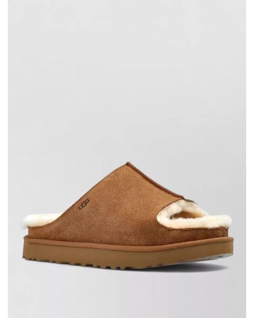 Ugg Brown Suede Leather Mules