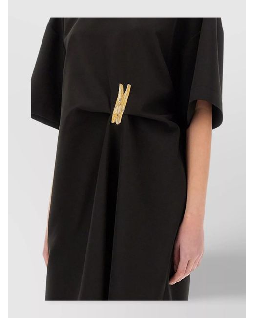 Moschino Black Oversized Knee-Length Dress