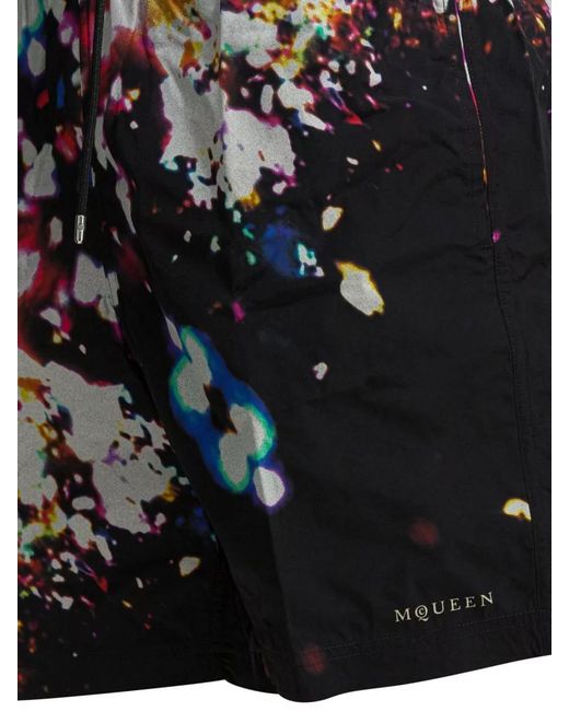 McQueen Blue Swim Shorts for men
