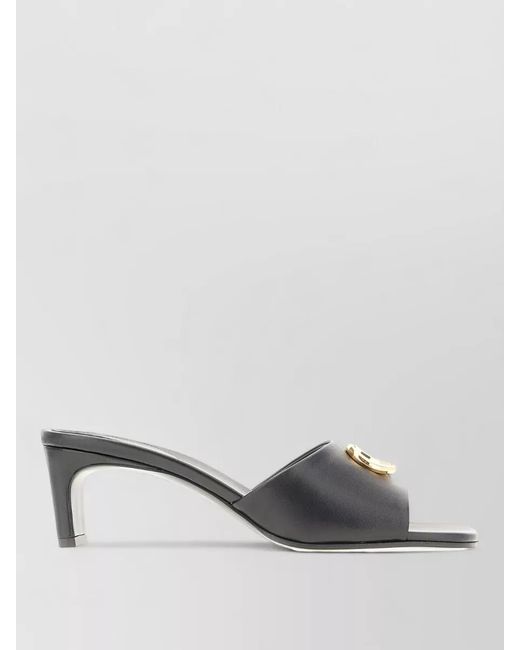 Gucci Multicolor Nappa Leather Mules Detail Mid Heel