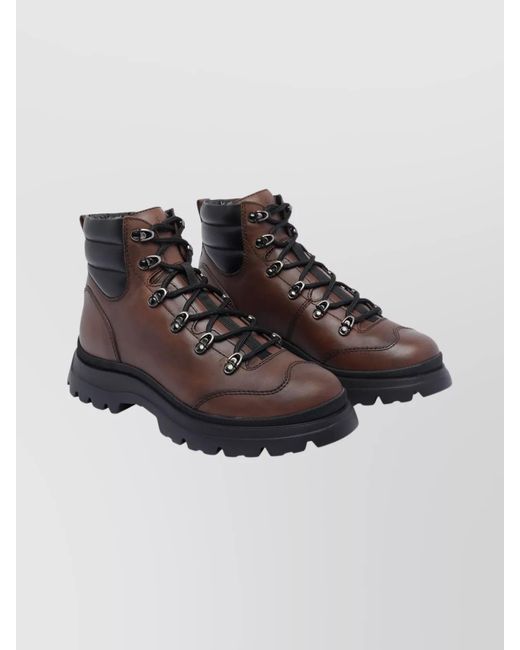 Hogan Multicolor Chunky Sole Leather Ankle Booties for men