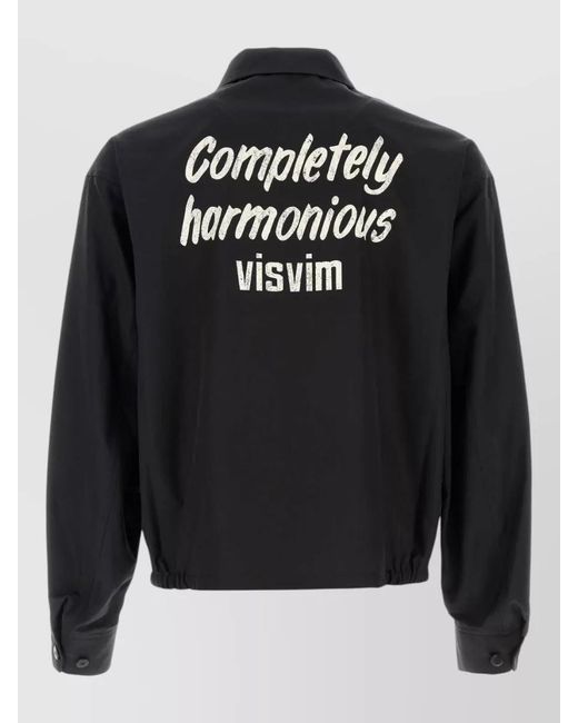 Visvim Black Jersey Somer Swing Shirt Collared Design for men