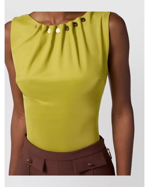 Elisabetta Franchi Green Tank Top