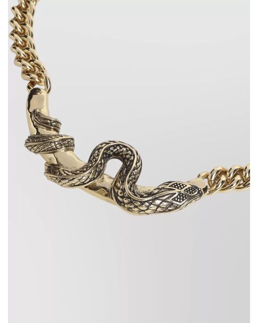 Roberto Cavalli Natural Brass Serpentine Necklace