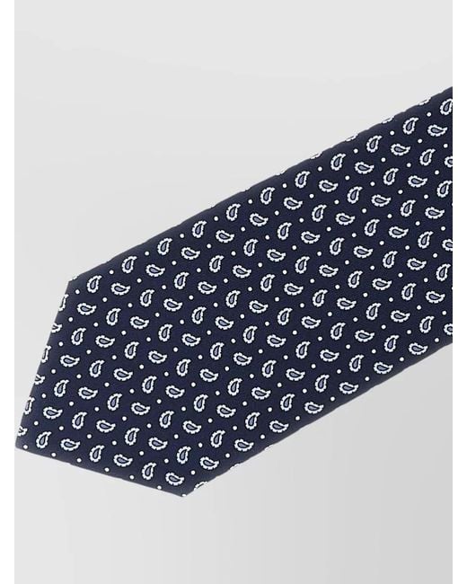 Brioni Blue Silk Paisley Tie for men