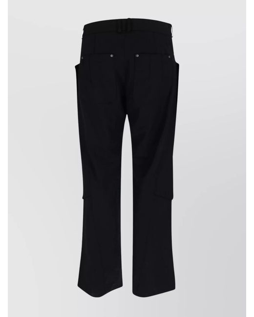 Kiko Kostadinov Black Virgin Wool Straight-Leg Trousers for men