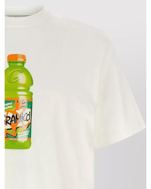 Gramicci White Quencher Crew Neck Graphic Print T-Shirt for men