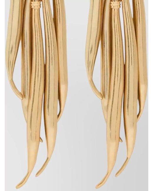 Jacquemus Metallic Haricot Teardrop Chain Brass Earrings