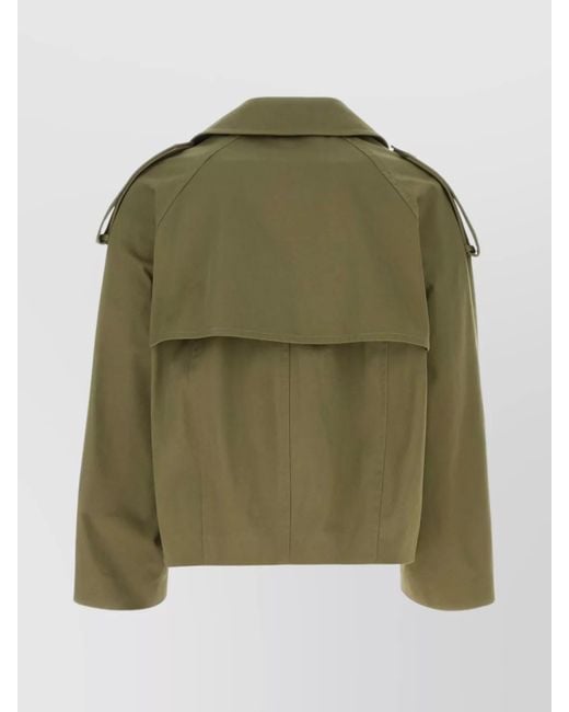 Loewe Green Cotton Trench Coat for men