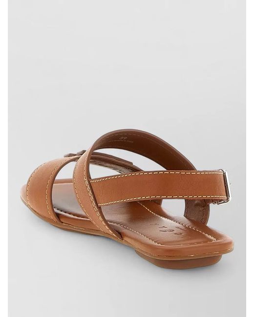 Hogan Brown H685 Flat Sole Open Toe Sandals