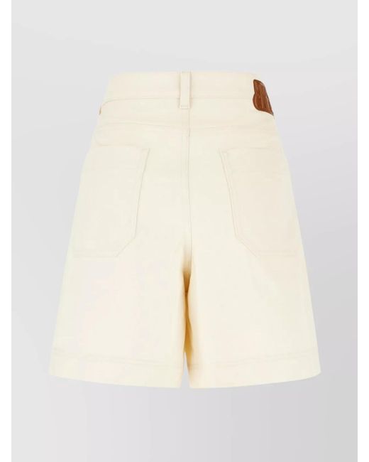 Moncler Natural Stretch Cotton Bermuda Shorts