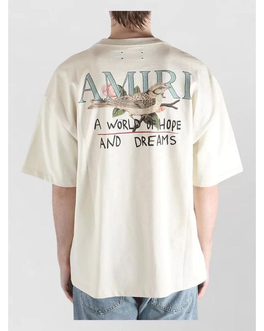 Amiri White Dreams And Hope Graphic Print T-Shirt Shirt for men