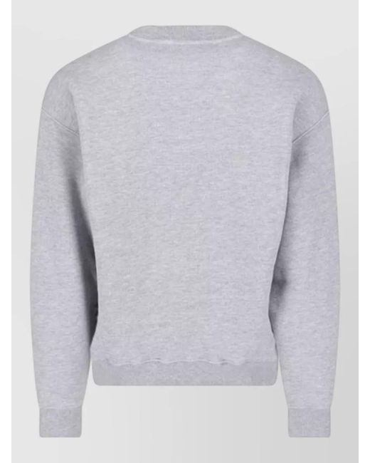 Autry Gray Crew Neck Heavy Jersey Sweatshirt