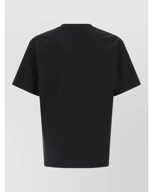 KENZO Black Cotton Oversized Embroidered T-Shirt for men